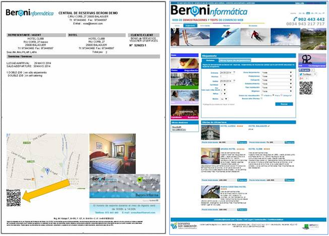 Códigos QR en aplicaciones de Beroni
