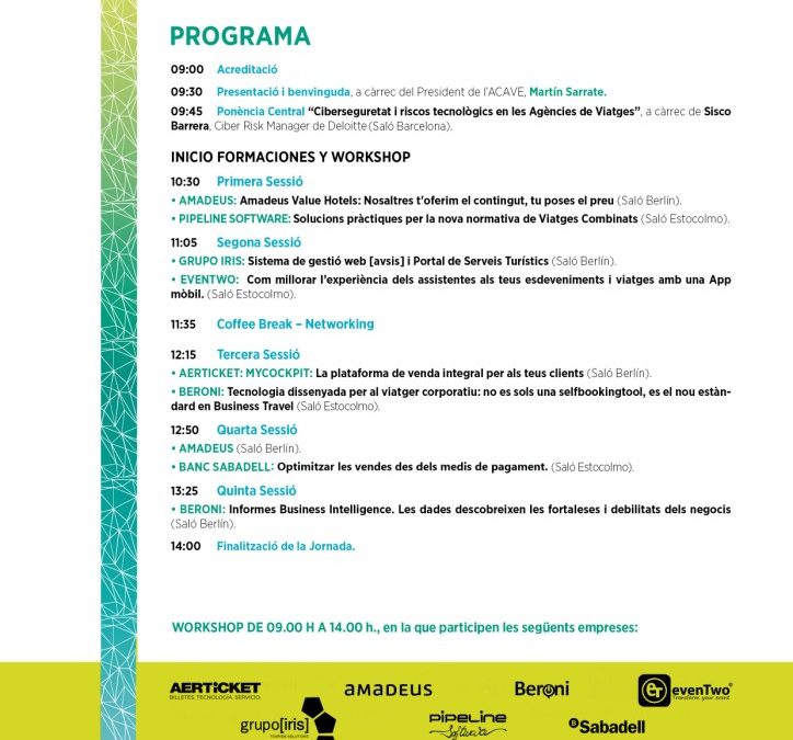 Ens veiem a la 4ª Jornada Tecnològica d’ACAVE?